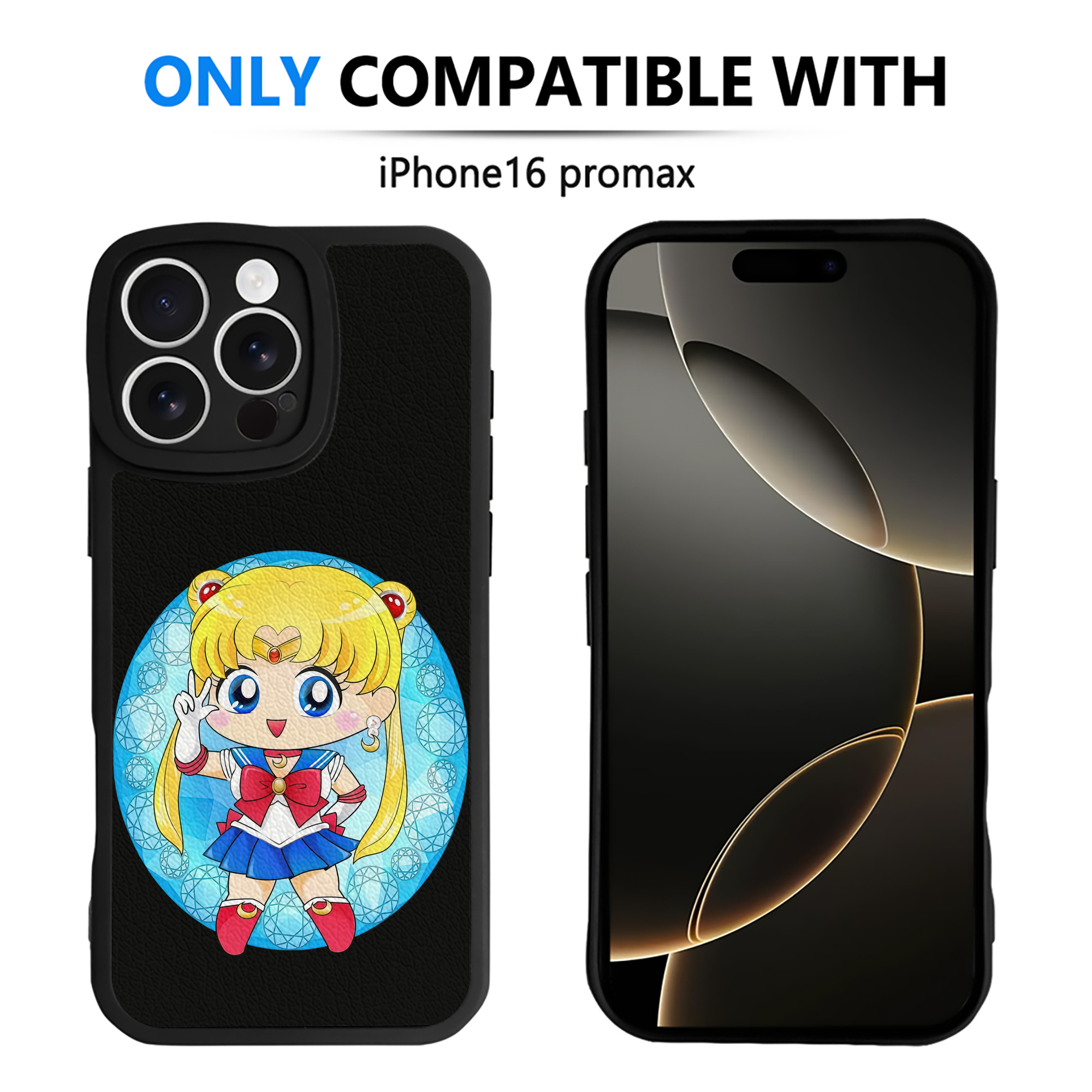 （画像用） 美少女戦士セーラームーン 月野 うさぎ つきの うさぎ Sailor Moon Tsukino Usagi 【iPhone 16シリーズ対応】シリコンスマホケース（レザー調） 材質：シリコン